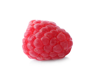 Delicious fresh ripe raspberry isolated on white