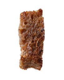 Photo of One delicious crispy rusk isolated on white
