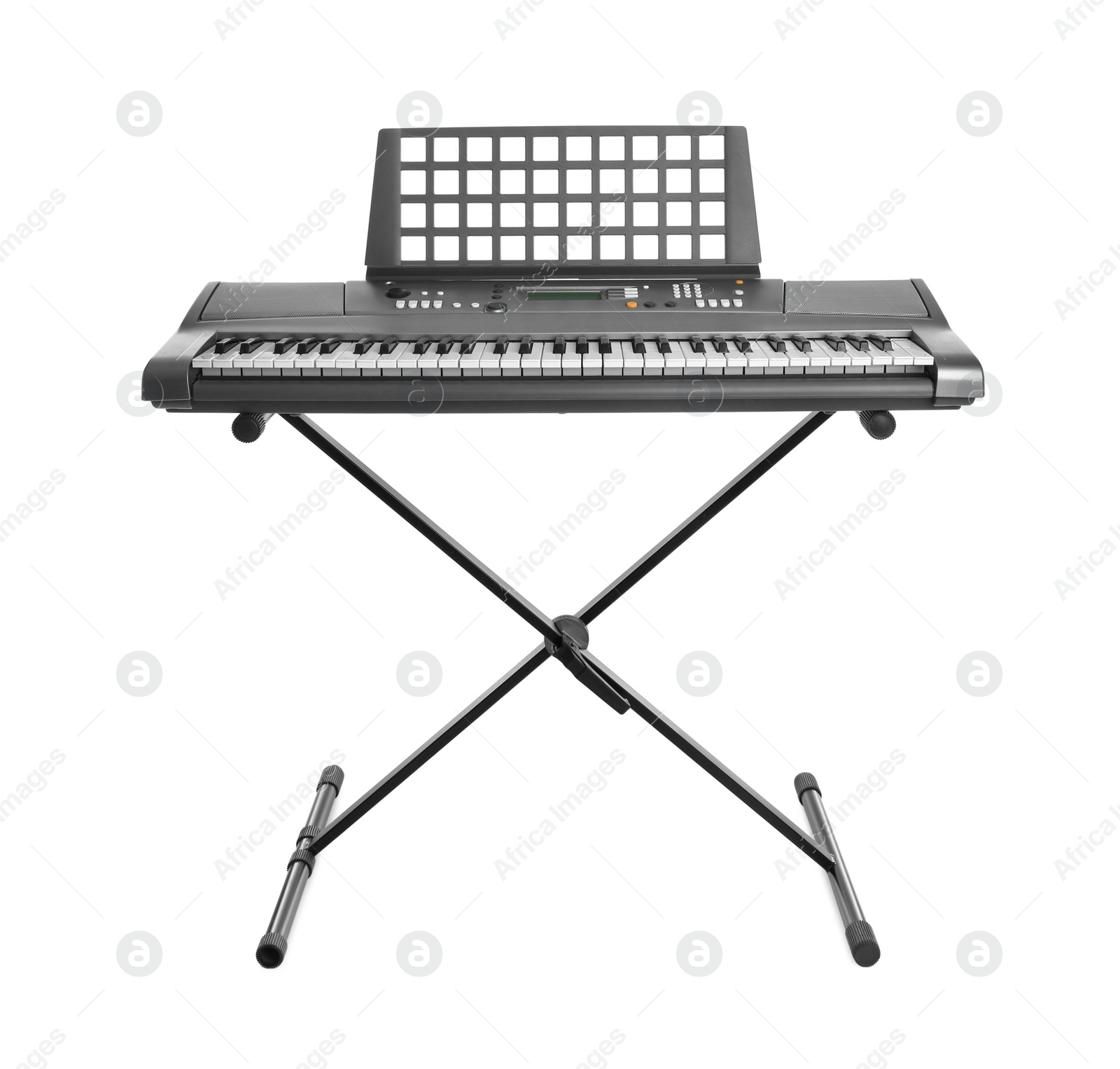 Photo of Synthesizer isolated on white. Electronic musical instrument