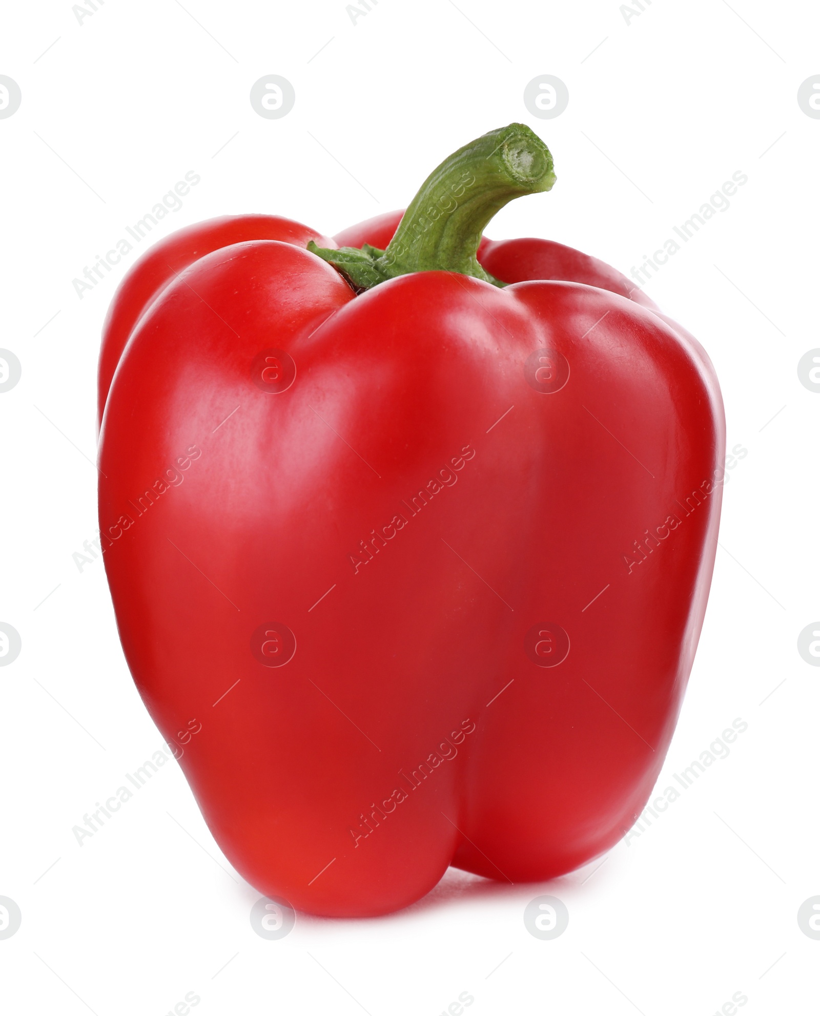 Photo of Ripe red bell pepper isolated on white