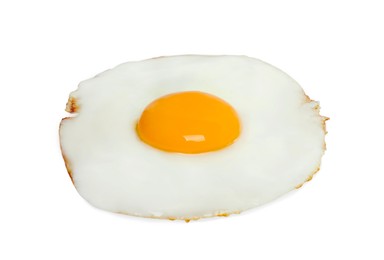 Delicious fried egg with yolk isolated on white