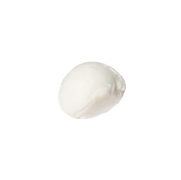 Photo of Delicious mozzarella cheese ball isolated on white