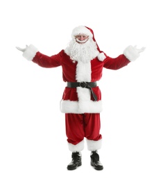 Authentic Santa Claus on white background