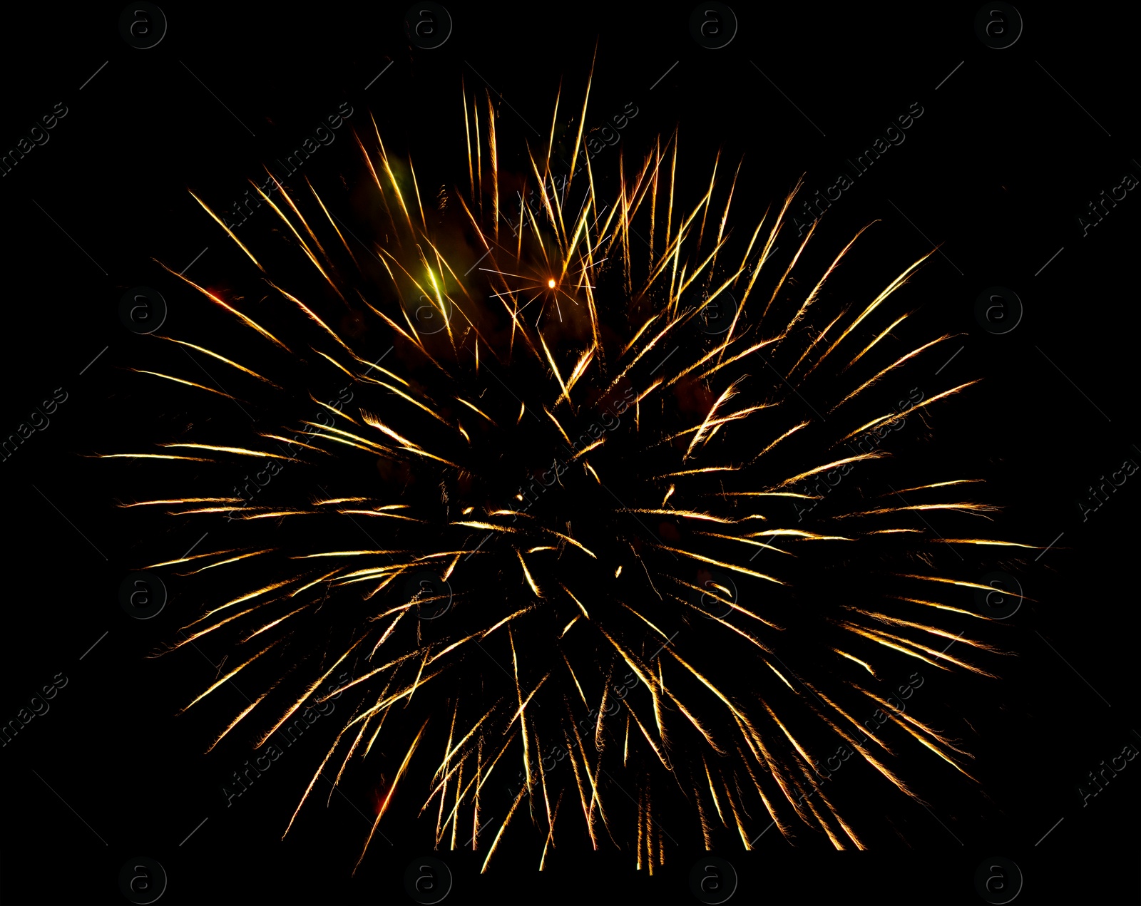 Image of Beautiful bright fireworks lighting up night sky