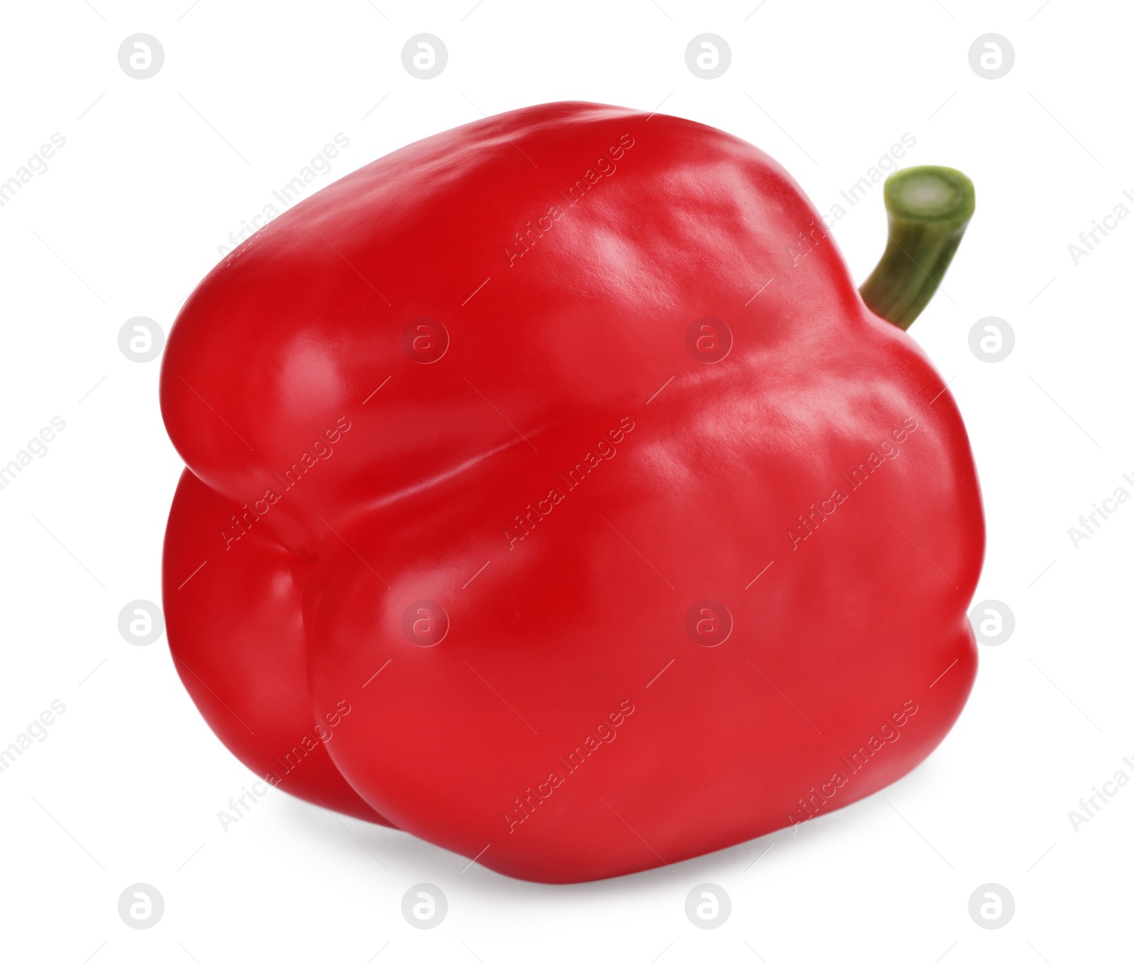 Photo of Ripe red bell pepper isolated on white