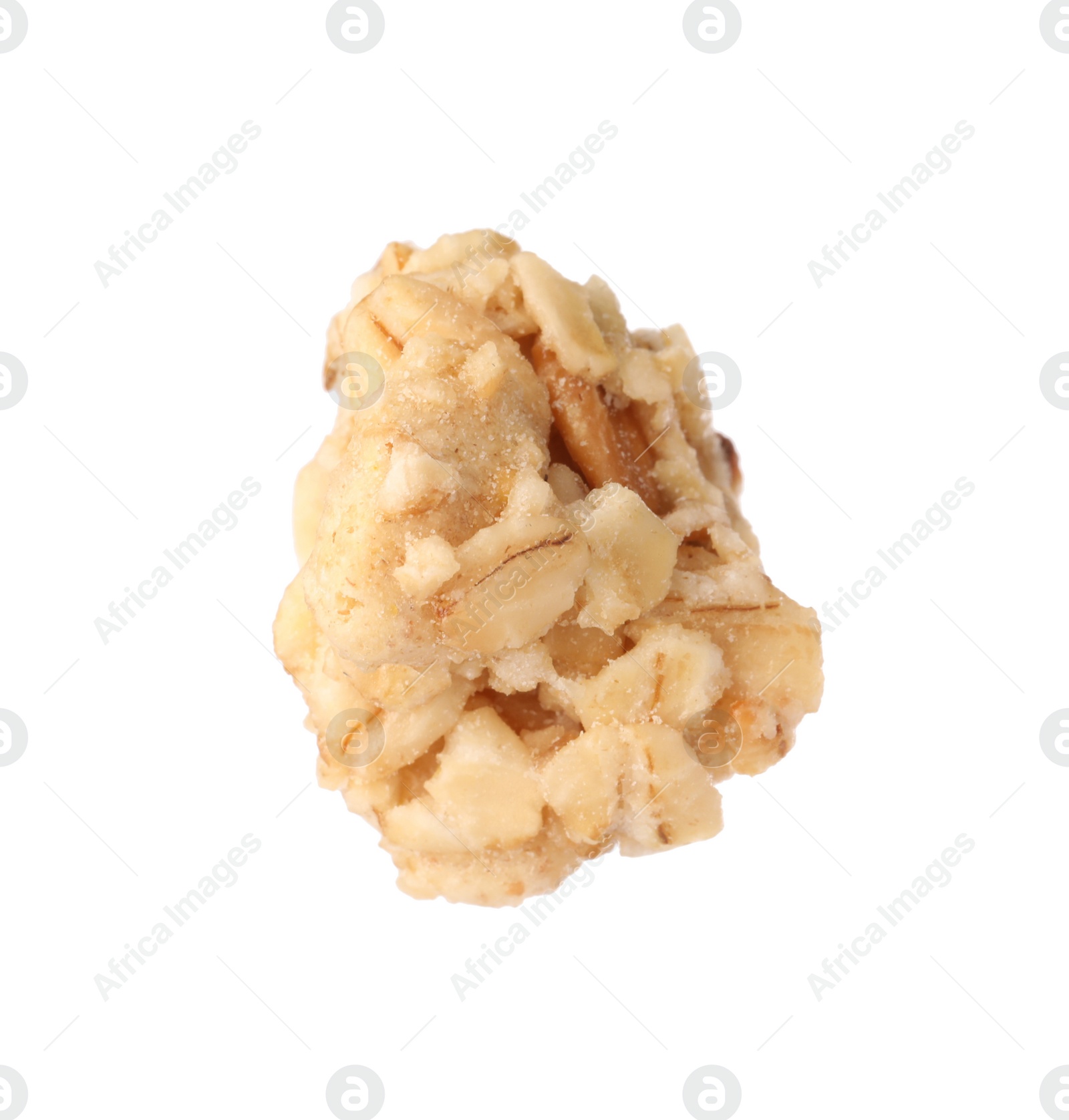 Photo of Granola on white background. Healthy organic snack