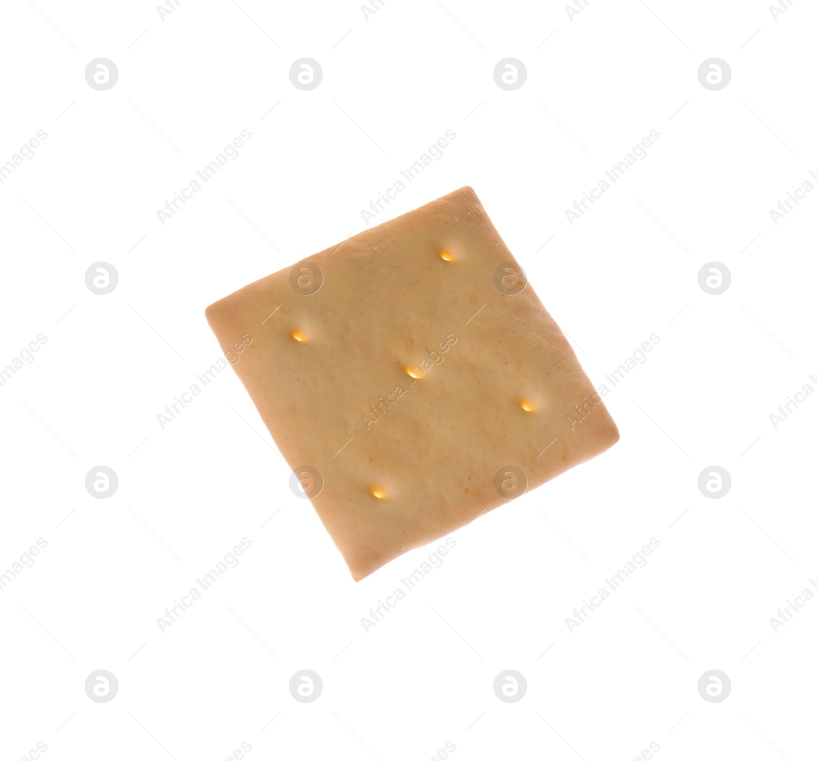 Photo of Crispy cracker isolated on white. Delicious snack