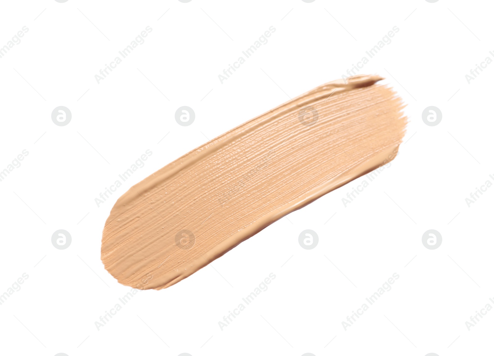 Photo of Smear of skin foundation isolated on white, top view