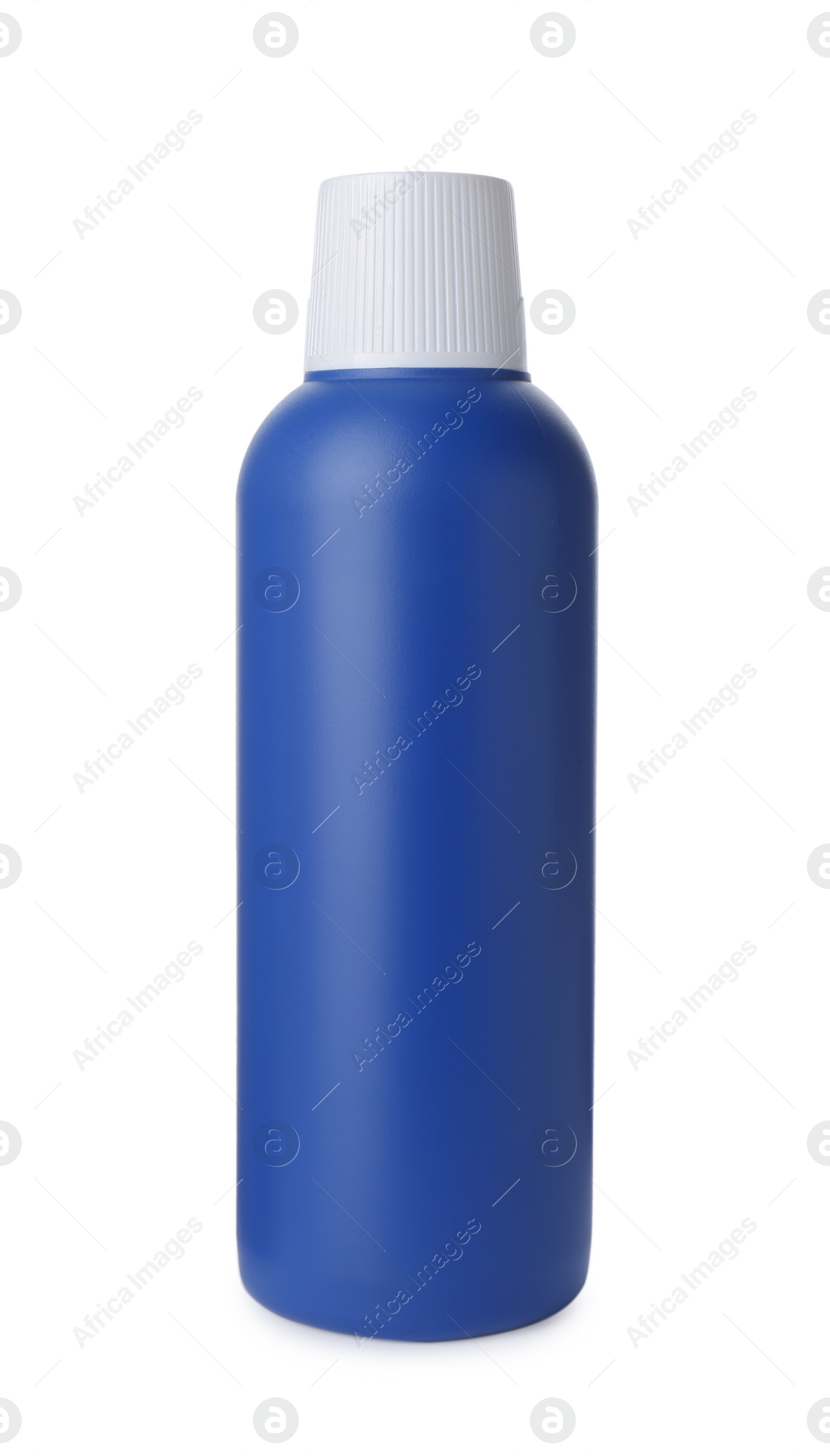 Photo of Bottle of detergent isolated on white. Cleaning supply