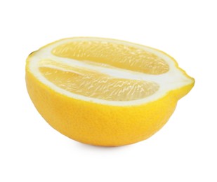 Photo of Half of fresh lemon isolated on white