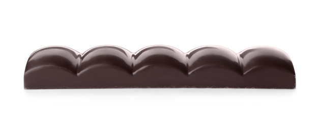 Mini dark chocolate bar isolated on white