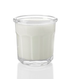 Photo of Glass of fresh milk isolated on white