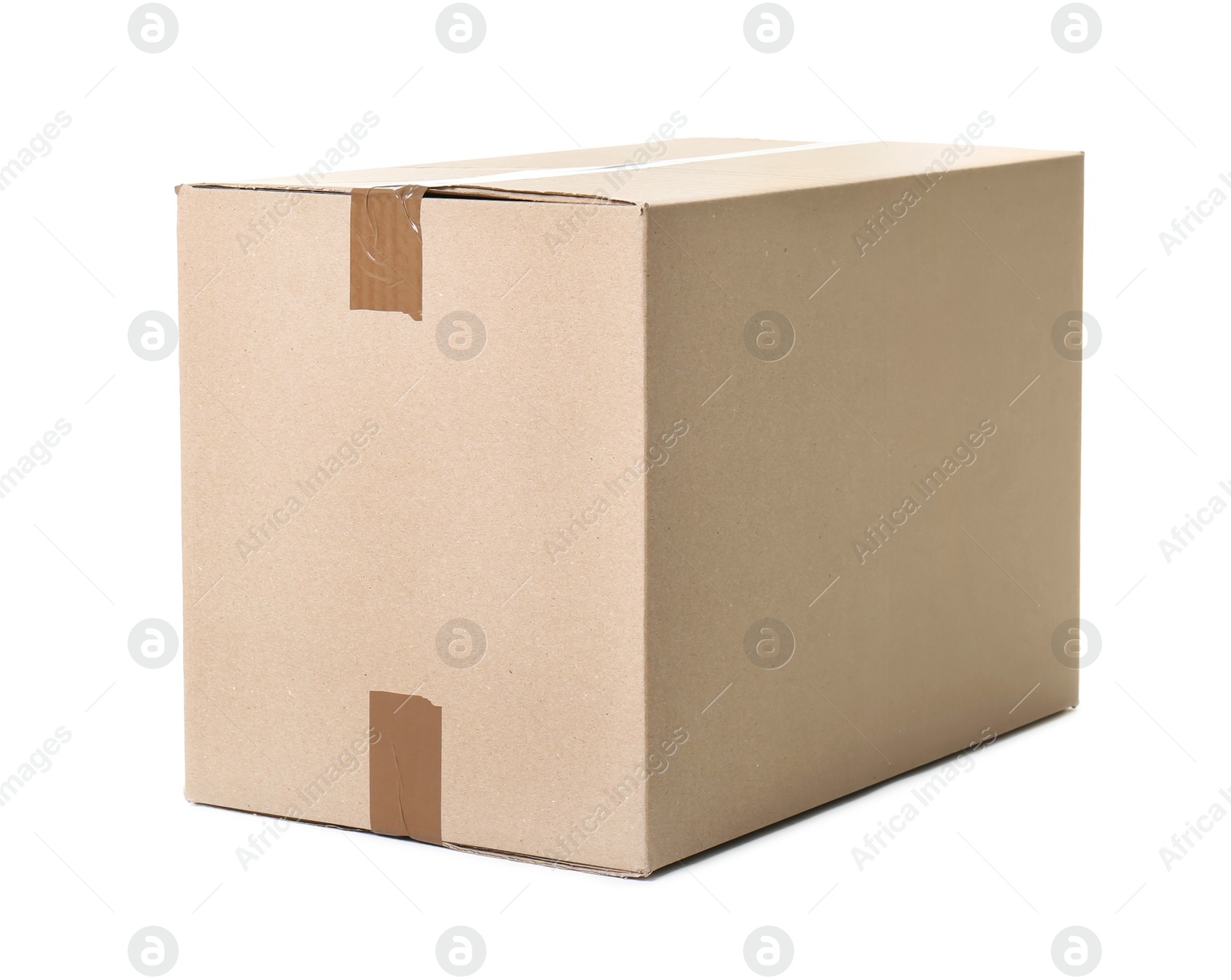 Photo of Cardboard box on white background