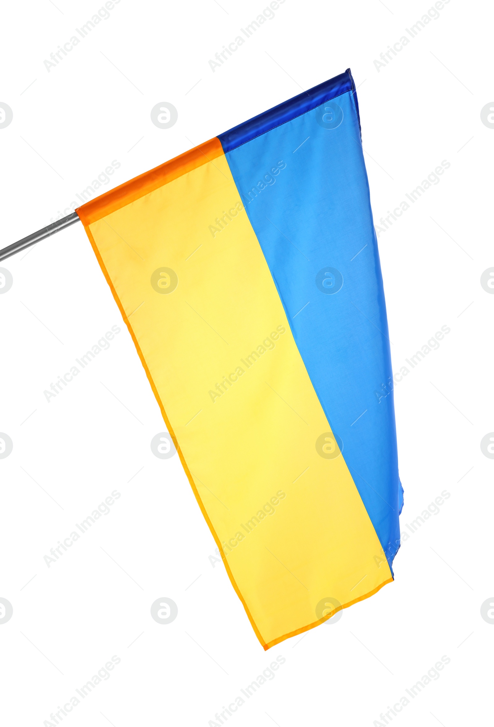 Photo of National flag of Ukraine isolated on white