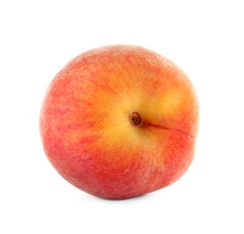 Fresh sweet peach on white background