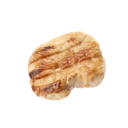 Photo of Piece of delicious grilled meat on white background