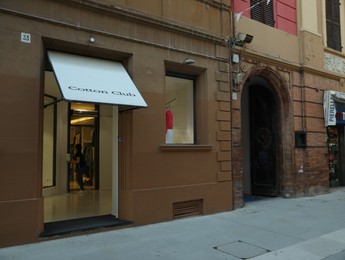 Photo of JESI, ITALY - MAY 17, 2022: Modern shop on city street