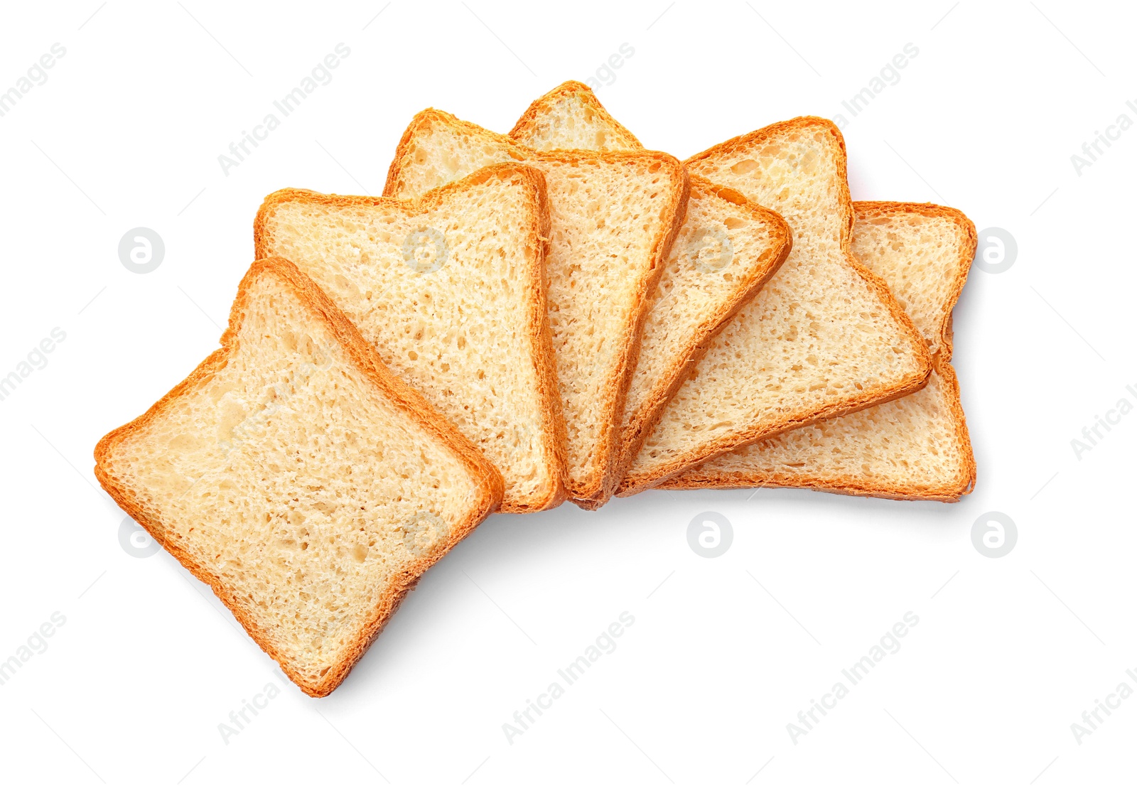 Photo of Sliced toast bread on white background