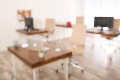 Photo of Modern brightly lit office with bokeh effect