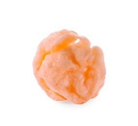 Photo of Sweet orange cotton candy isolated on white