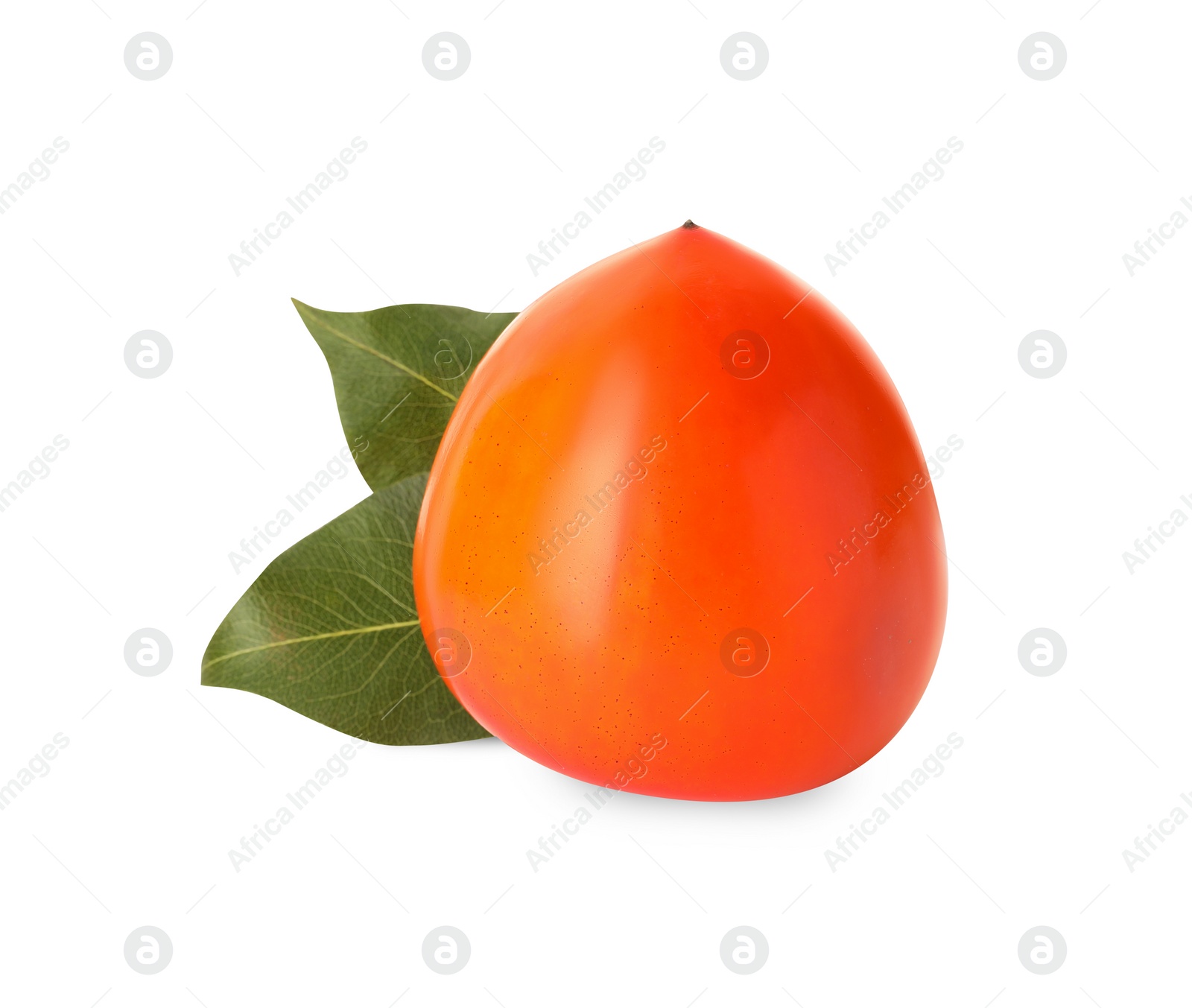 Photo of Delicious ripe juicy persimmon isolated on white