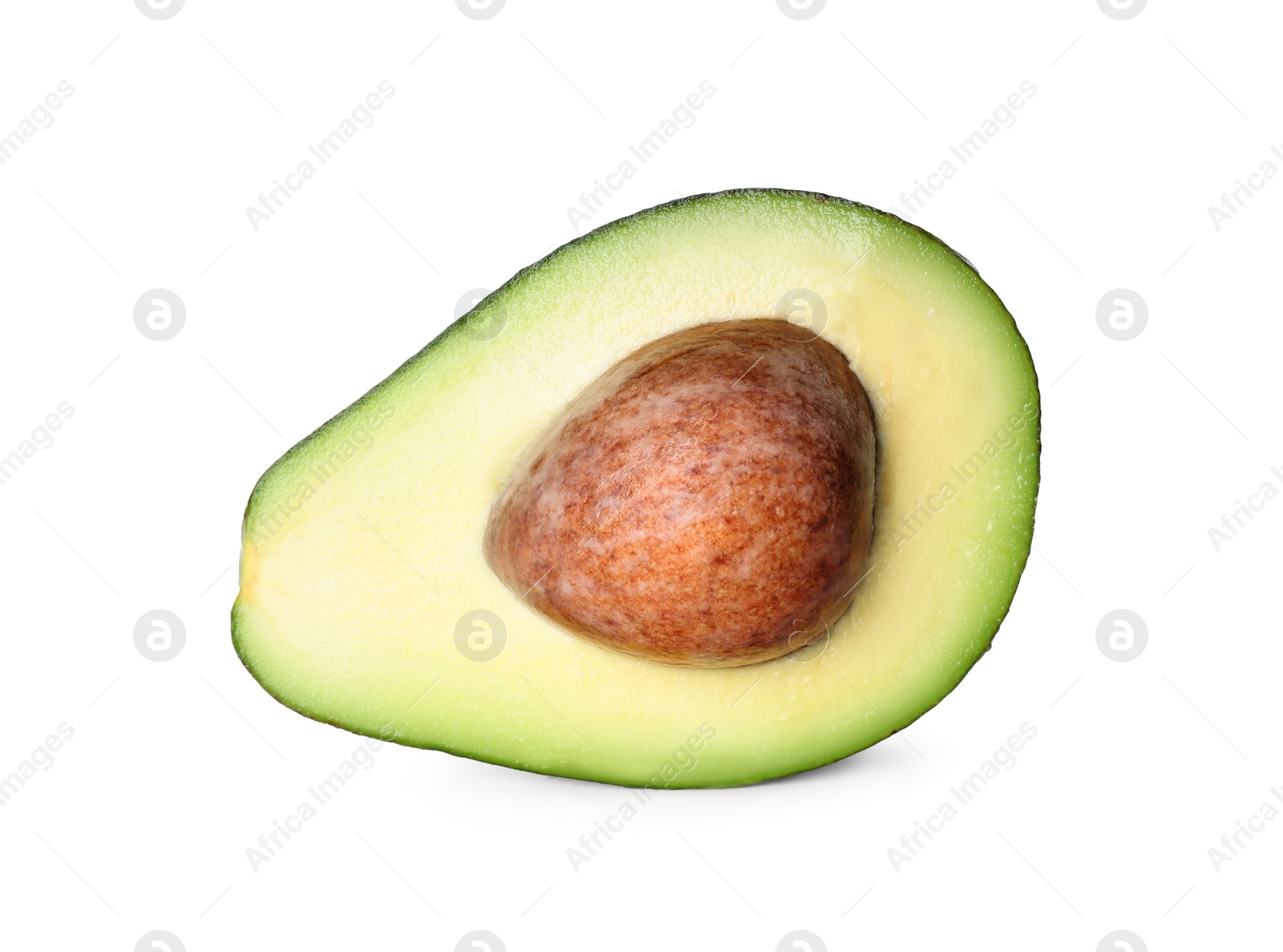 Photo of Half of ripe avocado isolated on white