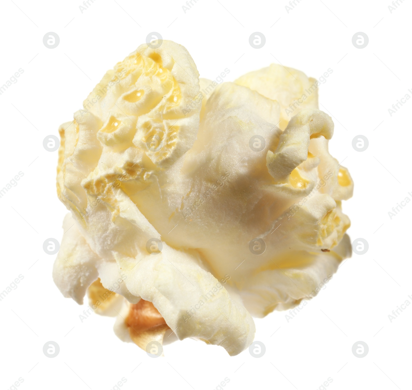 Photo of Kernel of tasty fresh popcorn isolated on white