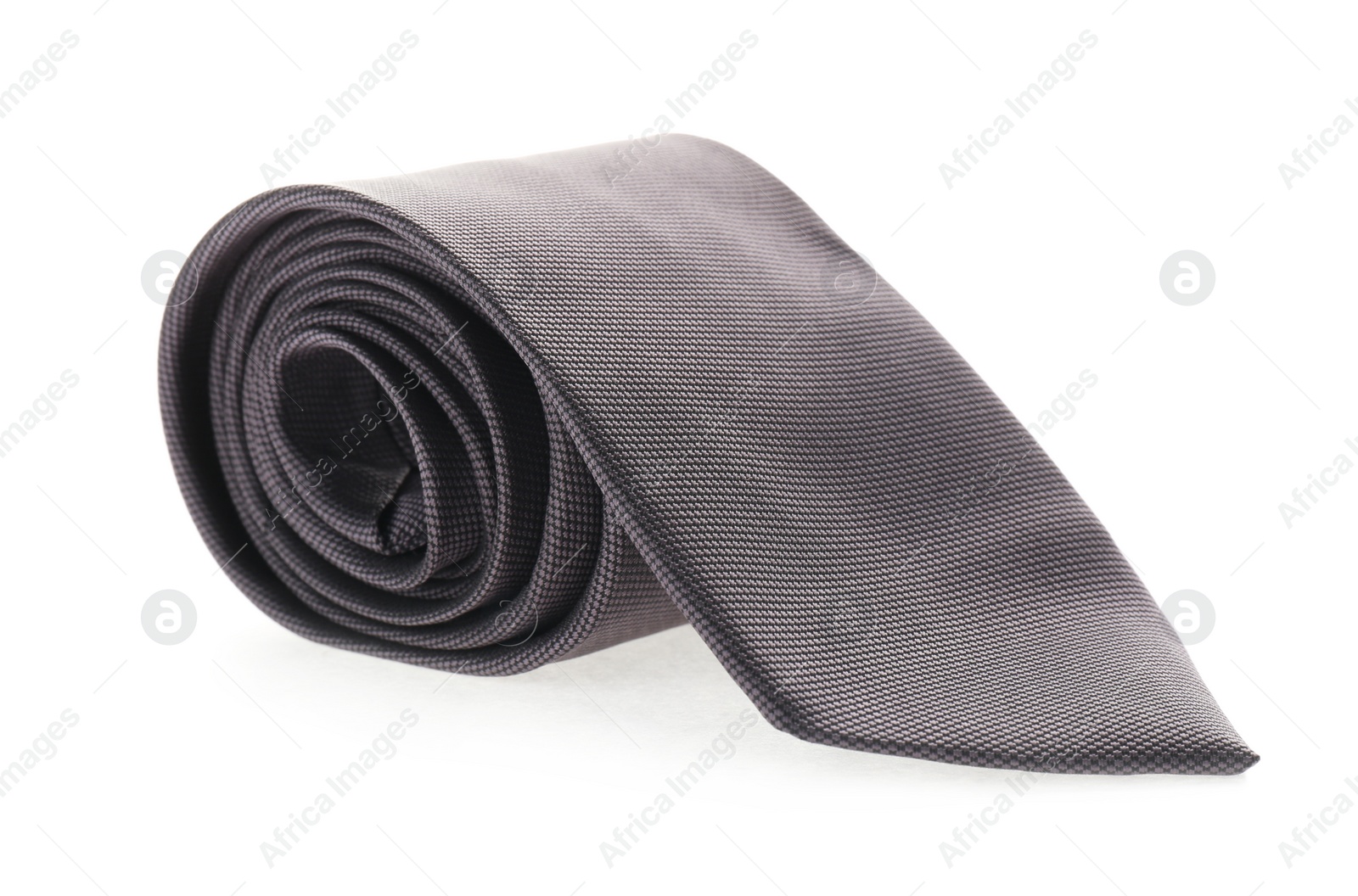 Photo of Stylish necktie isolated on white. Elegant accessory