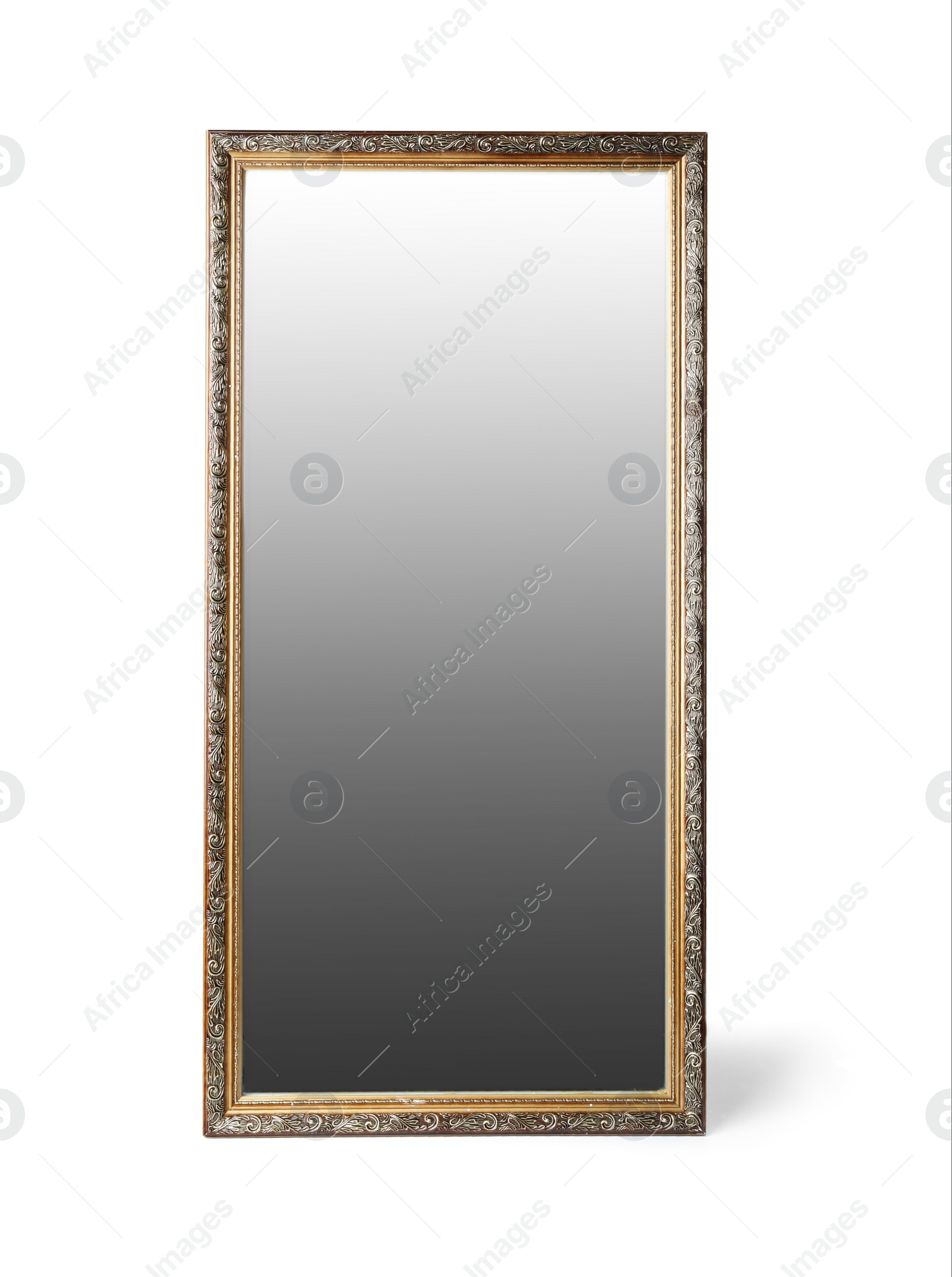 Photo of Vintage mirror isolated on white. Decorative element