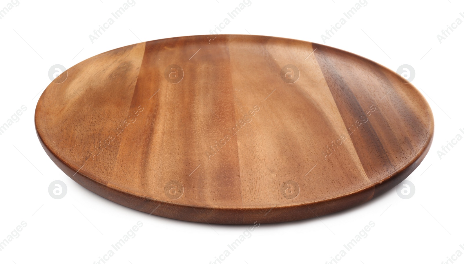 Photo of One new wooden board on white background