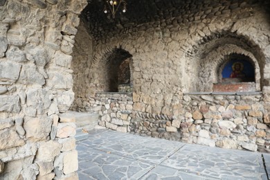 Photo of Kutaisi, Georgia - September 2, 2022: Inside view of beautiful old building