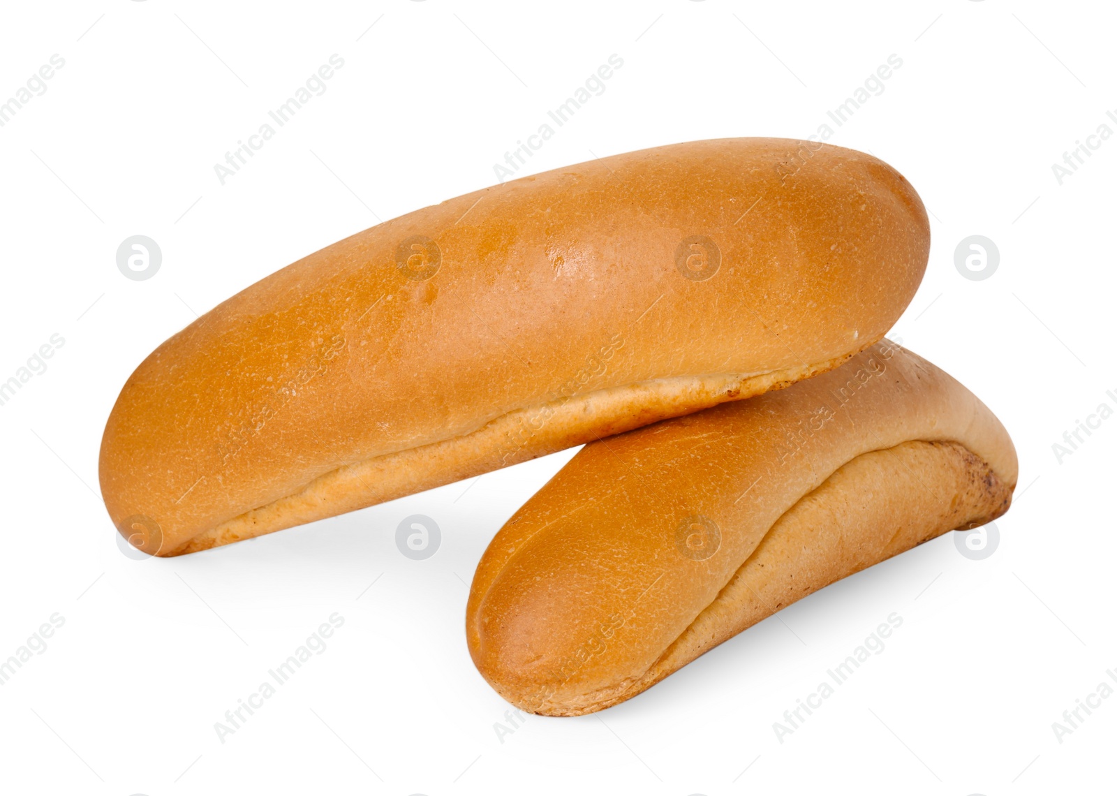 Photo of Fresh hot dog buns isolated on white