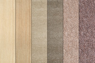 Image of Collage with carpet textures in different colors