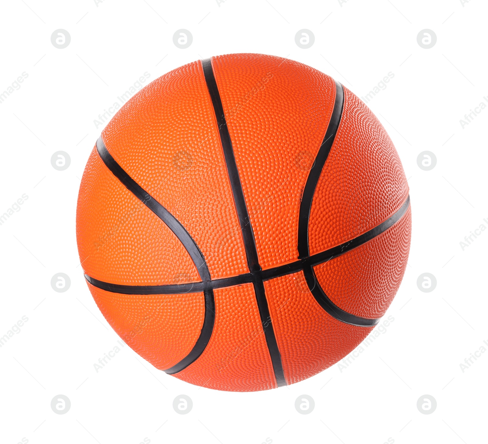 Photo of One basketball ball isolated on white. Sport equipment