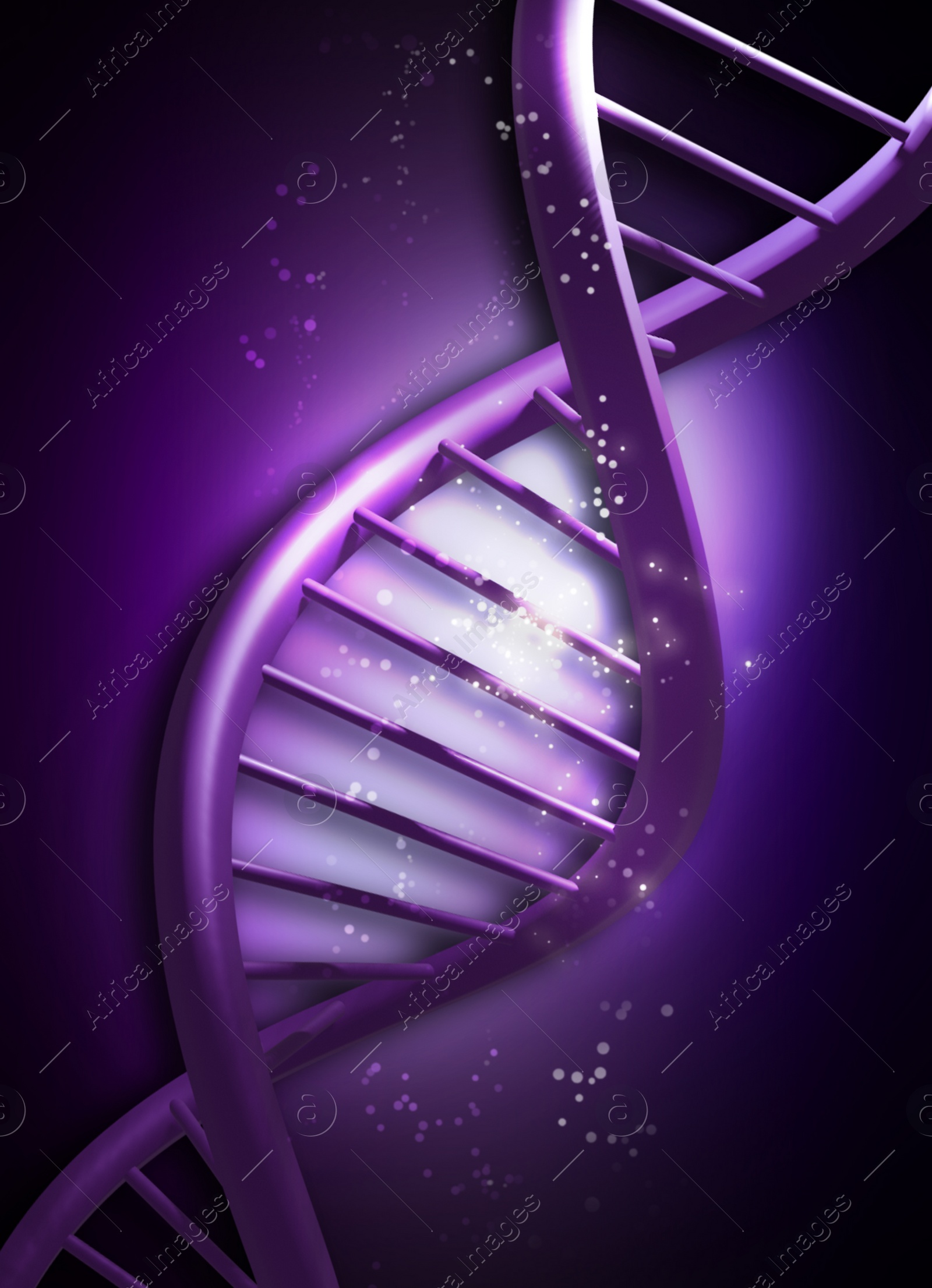 Illustration of Structure of DNA on color background. Illustration