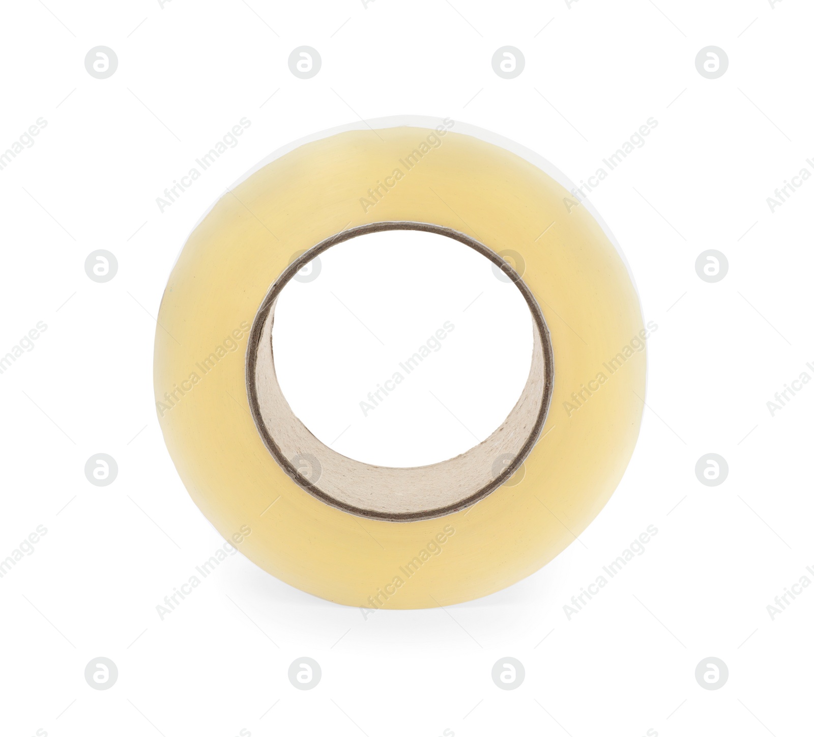 Photo of Roll of adhesive tape isolated on white