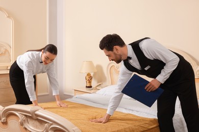 Photo of People attending professional butler courses in hotel