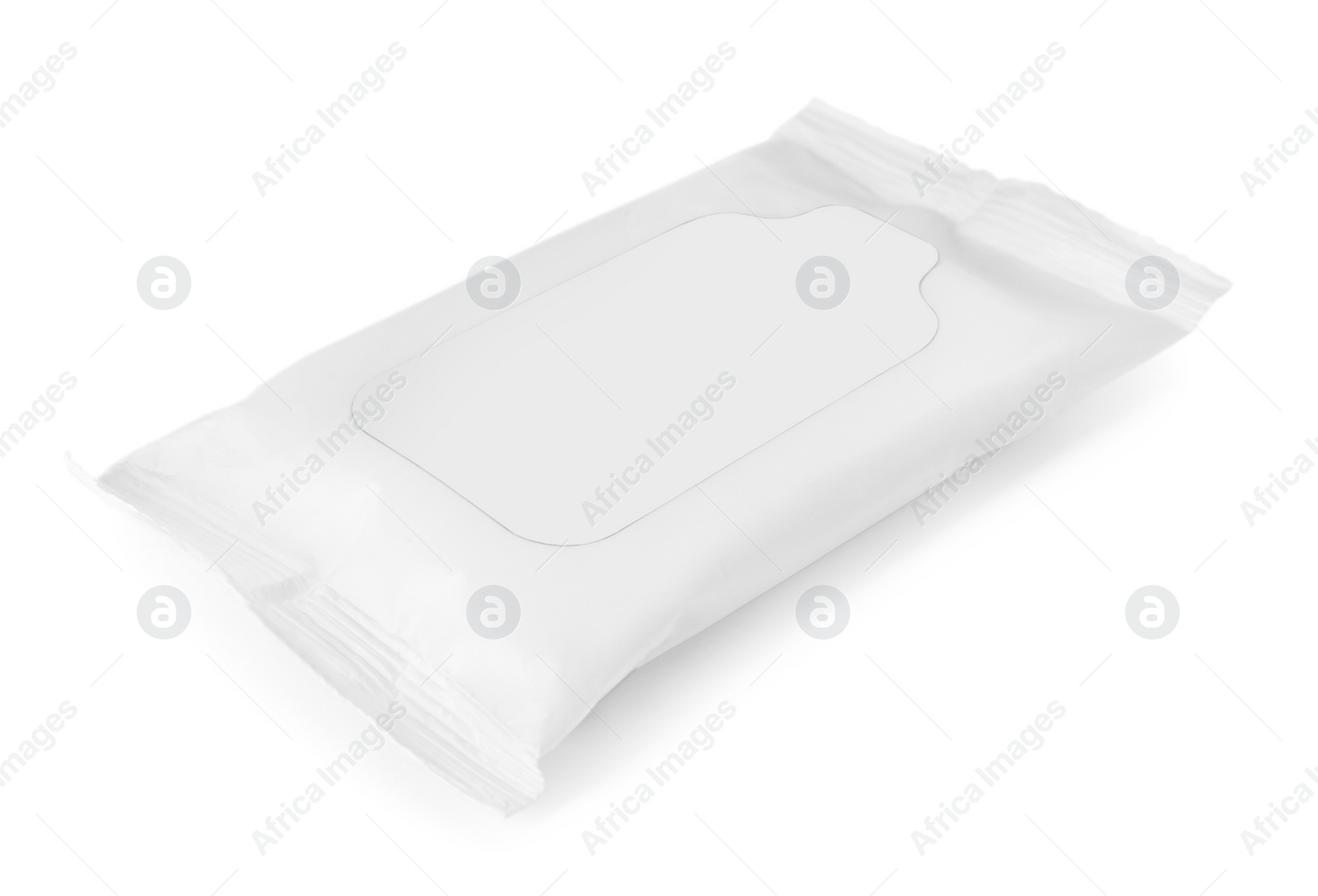 Photo of Wet wipes flow pack isolated on white