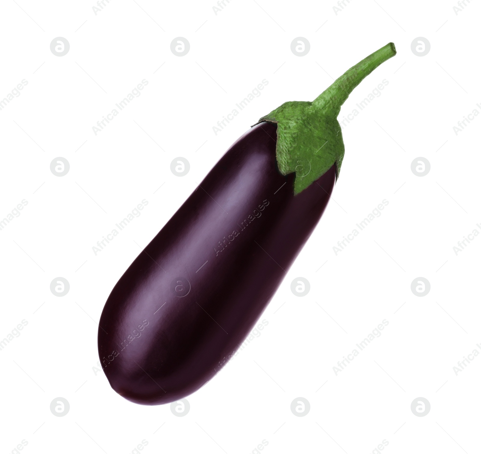Photo of Fresh ripe purple eggplant isolated on white
