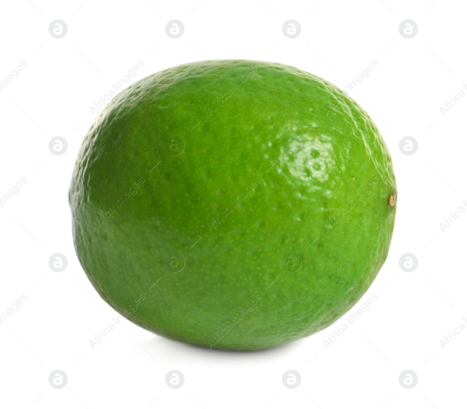 Photo of Fresh ripe green lime on white background