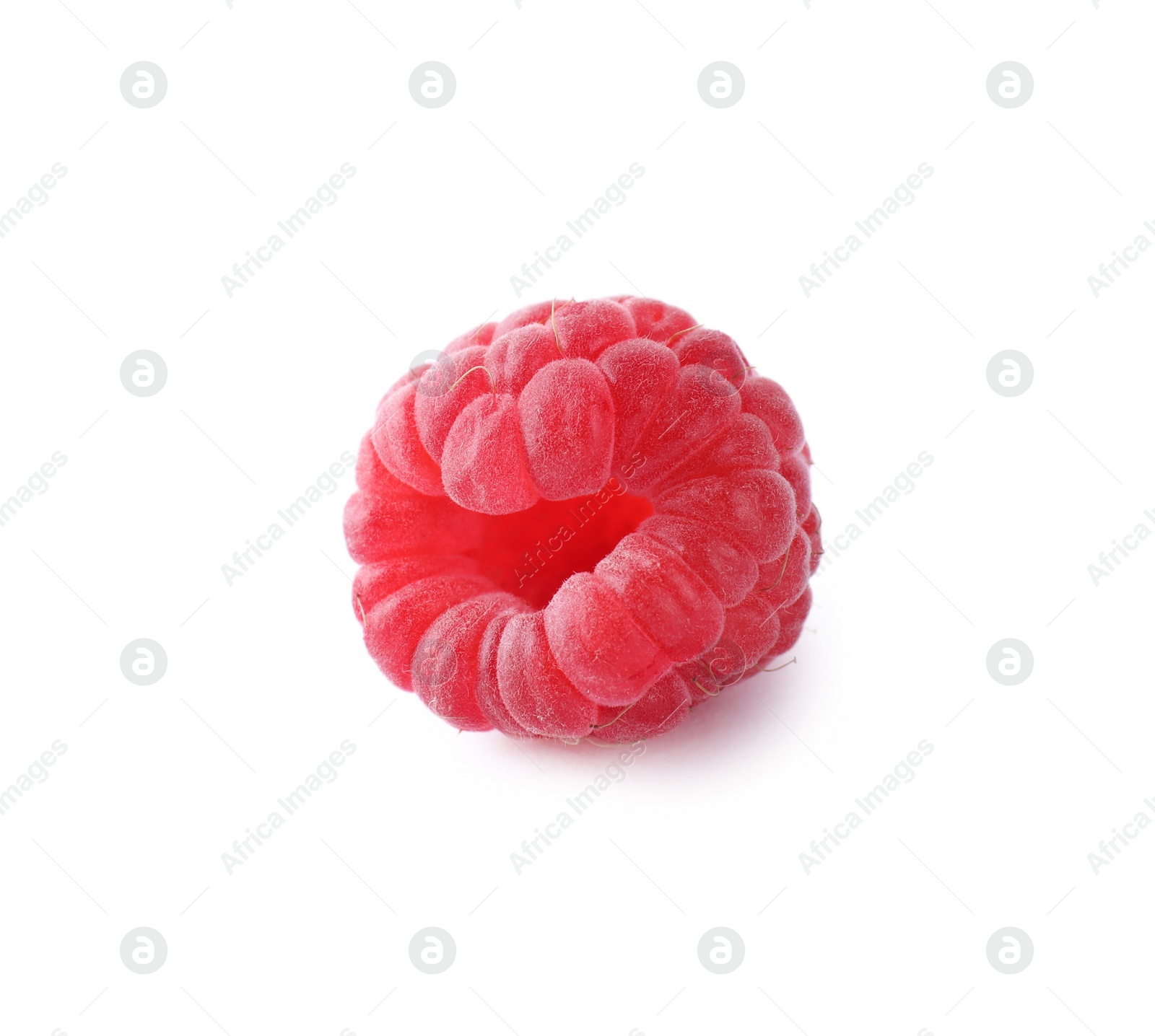 Photo of Delicious sweet ripe raspberry isolated on white