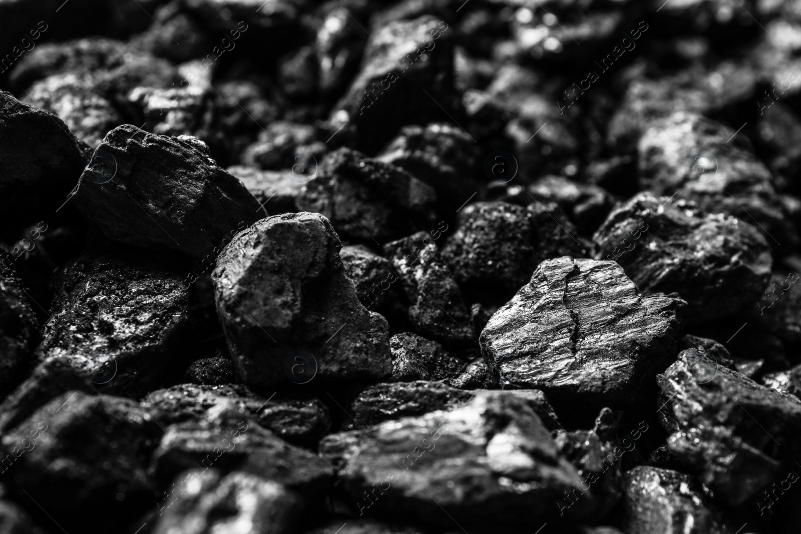 Photo of Heap of coal as background, closeup view