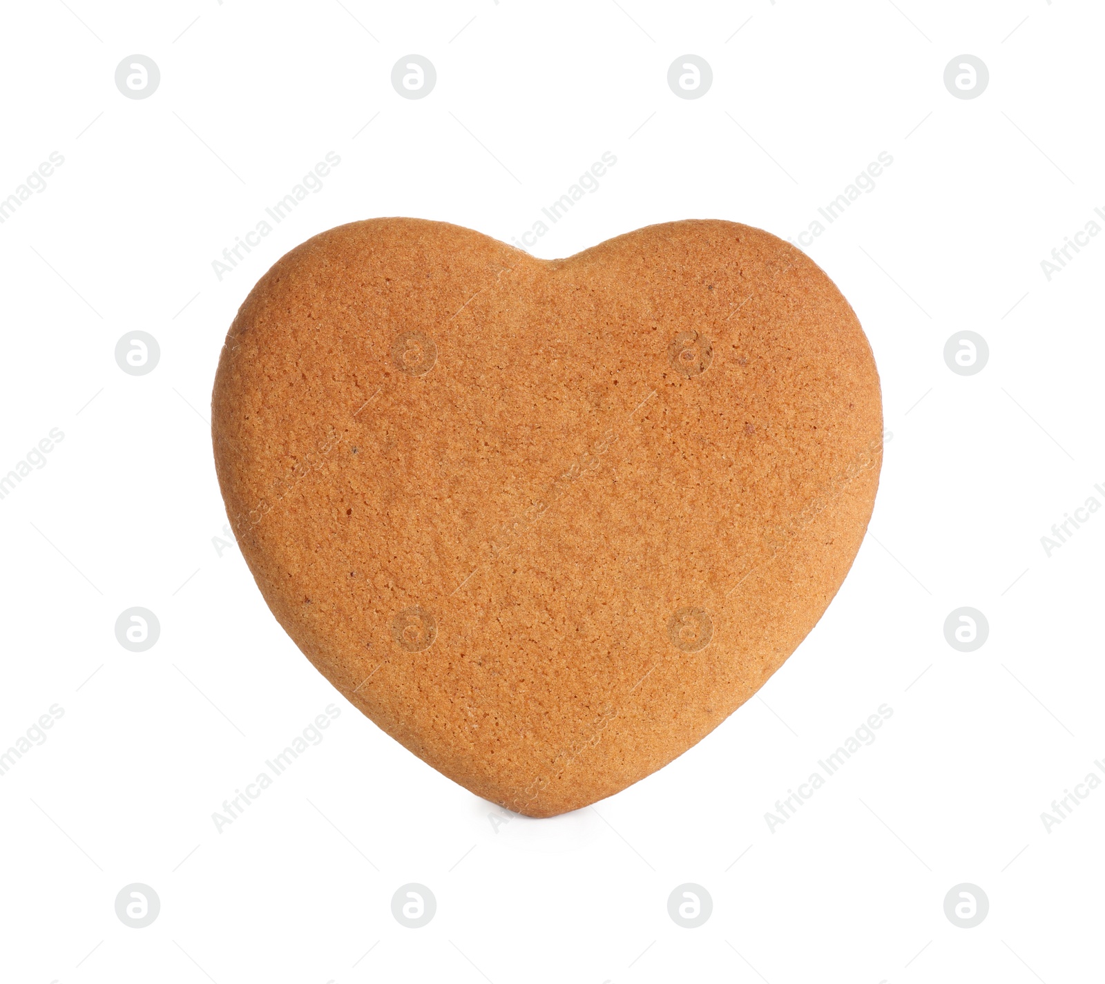 Photo of Tasty heart shaped gingerbread cookie isolated on white