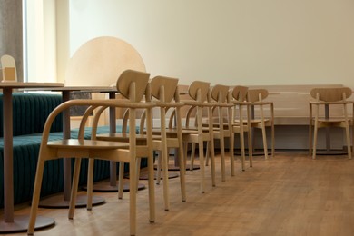 Modern cafe with stylish furniture. Interior design