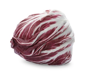 Photo of Fresh ripe red cabbage isolated on white