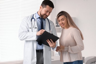 Professional doctor working with patient in hospital