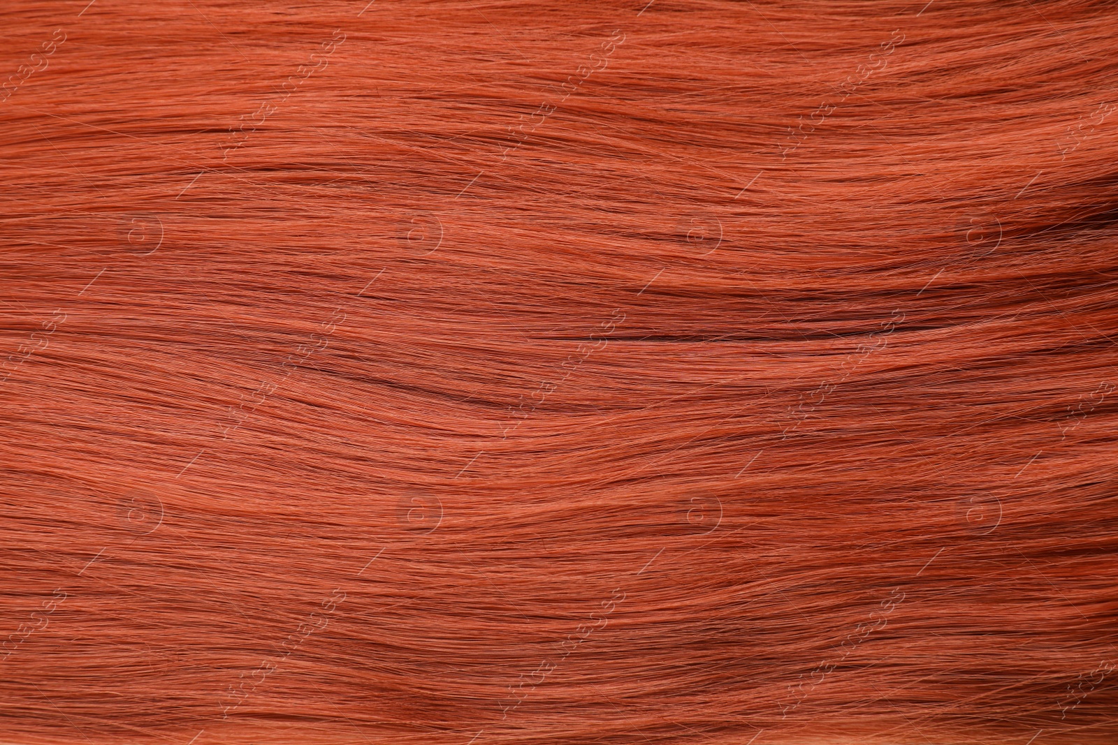 Photo of Texture of red hair as background, closeup