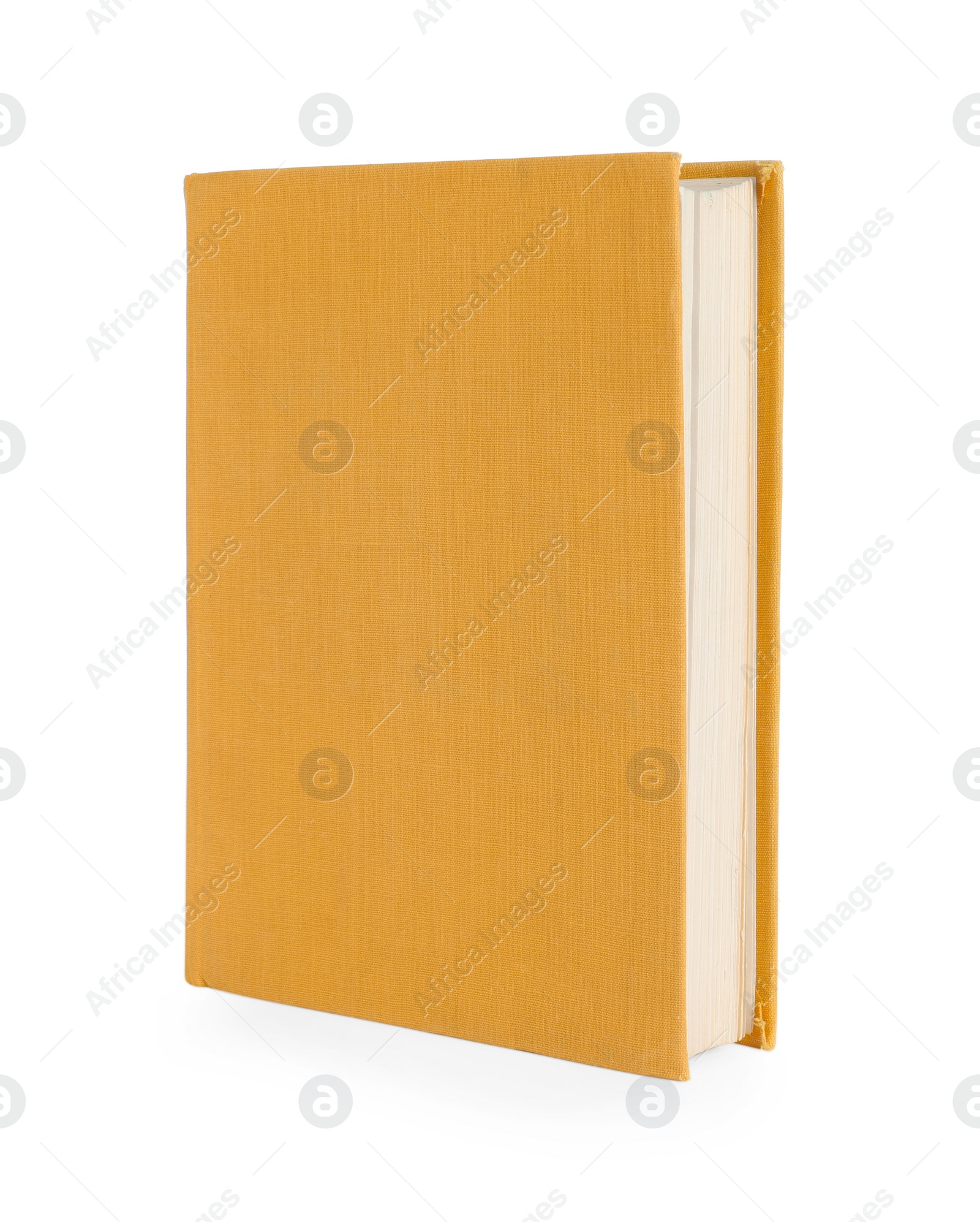 Photo of Closed old hardcover book isolated on white