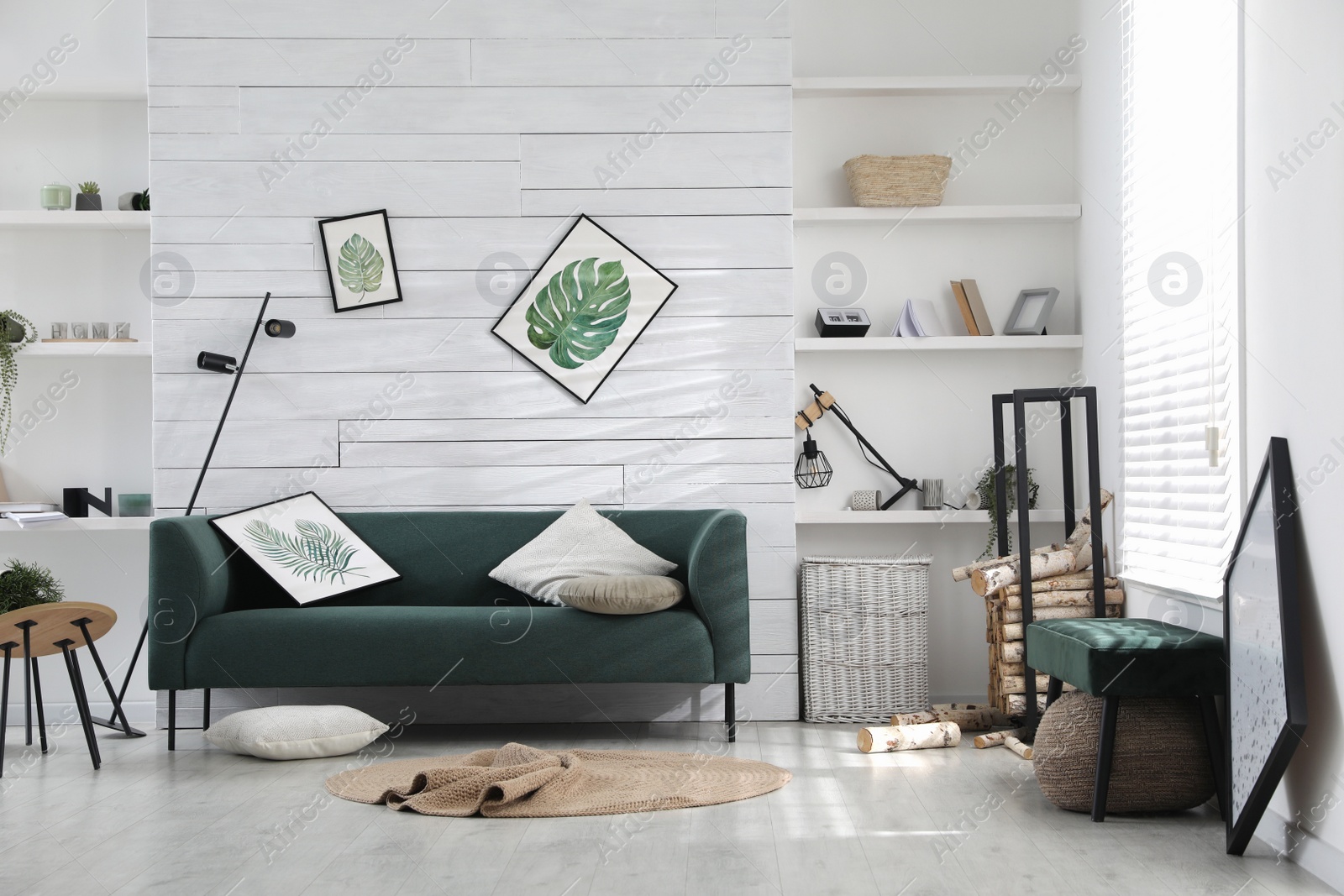 Photo of Chaotic living room interior after strong earthquake