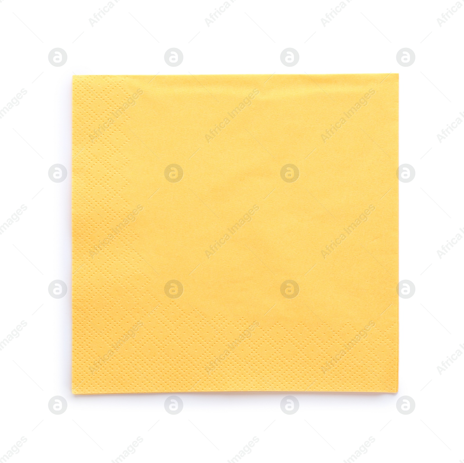 Photo of Clean paper napkin on white background, top view